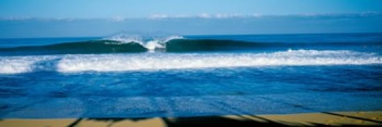 Waves in the ocean North Shore Oahu Hawaii USA Canvas Art - Panoramic Images (36 x 12)