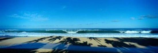 Waves in the ocean North Shore Oahu Hawaii USA Canvas Art - Panoramic Images (36 x 12)