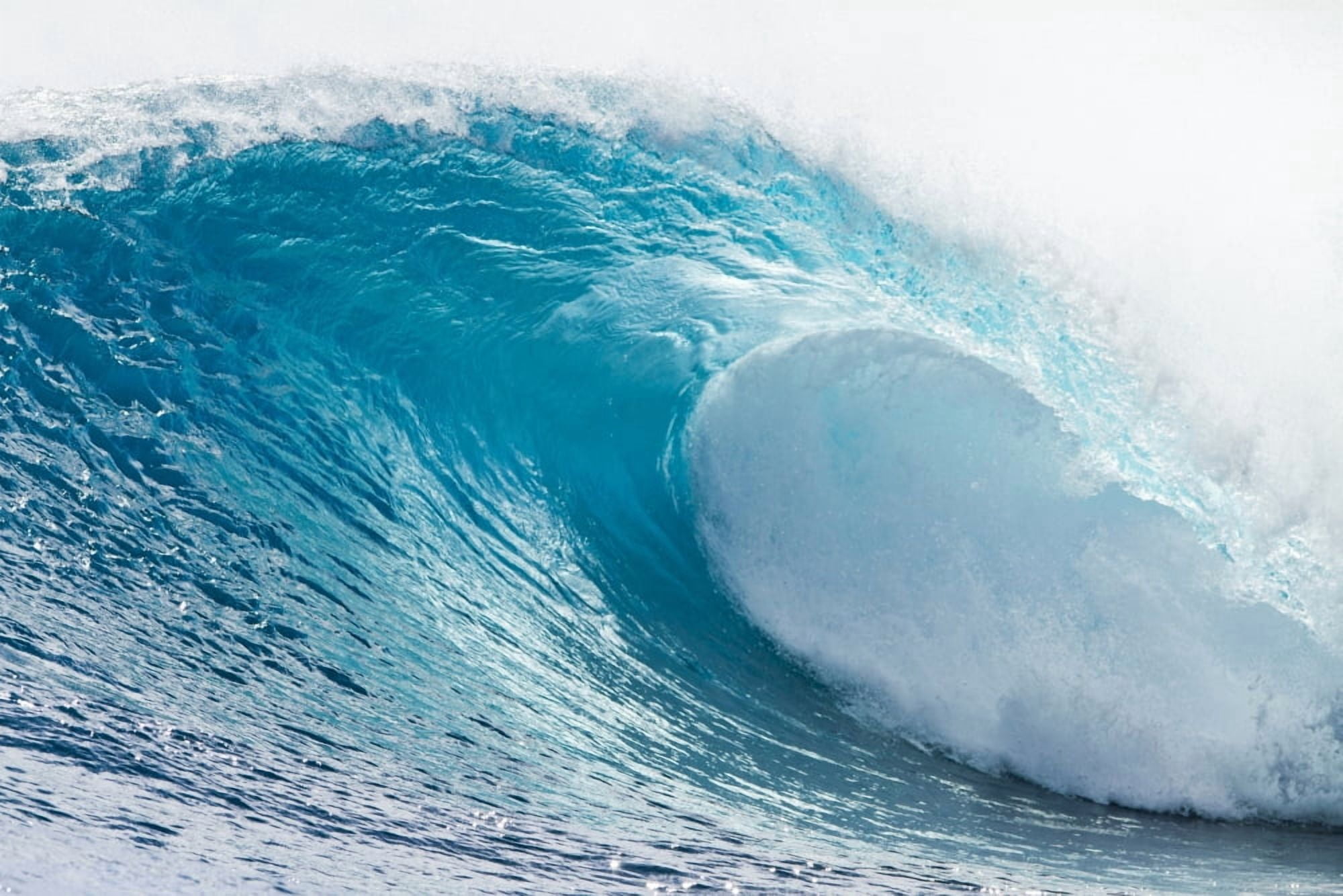 Waves in the ocean Tahiti French Polynesia Canvas Art - Panoramic Images (27 x 9)