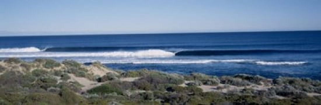 Waves in the sea Canvas Art - Panoramic Images (18 x 6)