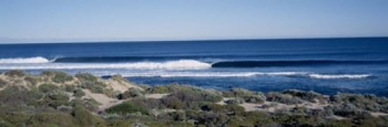 Waves in the sea Canvas Art - Panoramic Images (36 x 12)