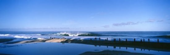 Waves in the sea Canvas Art - Panoramic Images (36 x 12)