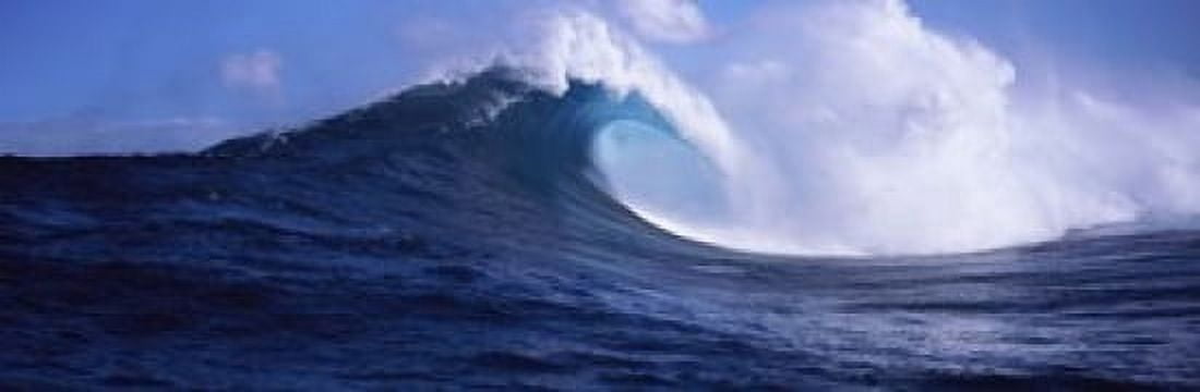 Waves in the sea Maui Hawaii USA Canvas Art - Panoramic Images (18 x 6)