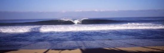 Waves in the sea North Shore Oahu Hawaii USA Canvas Art - Panoramic Images (36 x 12)