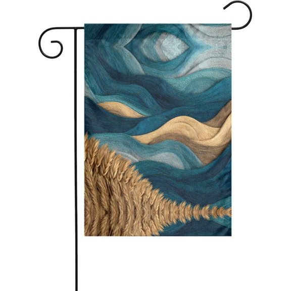 Waves in the wheat field image Garden flag Outdoor yard flag suitable for all seasons 12x18in