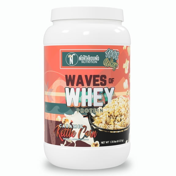 Waves of Whey Protein Isolate, Caramel Kettle Corn, 25 Servings