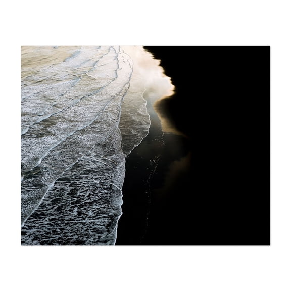 Waves on the Edge - Iceland Photography Waves Beach Ocean Coastal Abstract Seascape Minimalist Unframed Wall Art Print 6 x 8 inches