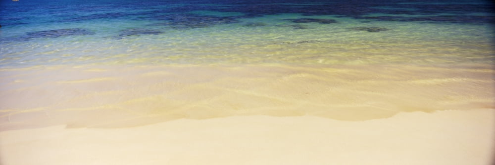 Waves on the beach Oahu Hawaii USA Canvas Art - Panoramic Images (27 x 9)