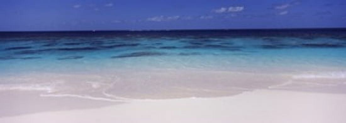 Waves on the beach Shoal Bay Beach Anguilla Canvas Art - Panoramic Images (18 x 7)