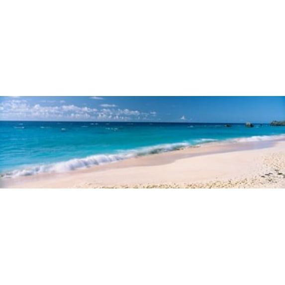 Waves on the beach, Warwick Long Bay, South Shore Park, Bermuda Poster Print (18 x 6)