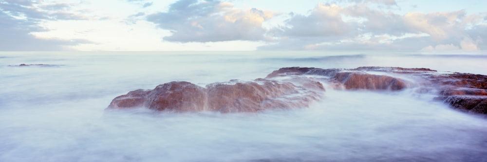 Waves on the coast Las Rocas Beach Baja California Mexico Canvas Art - Panoramic Images (27 x 9)