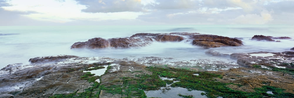 Waves on the coast Las Rocas Beach Baja California Mexico Canvas Art - Panoramic Images (27 x 9)