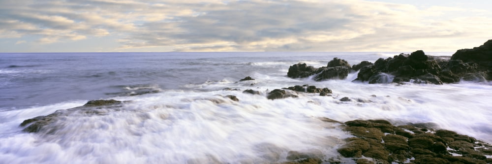 Waves race for shore at Las Rocas Beach Baja California Sur Mexico Canvas Art - Panoramic Images (36 x 12)