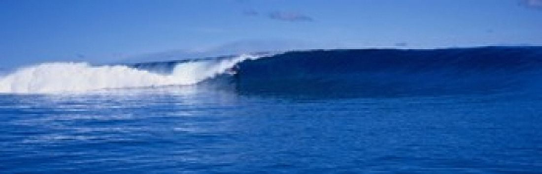 Waves splashing in the sea Canvas Art - Panoramic Images (18 x 6)