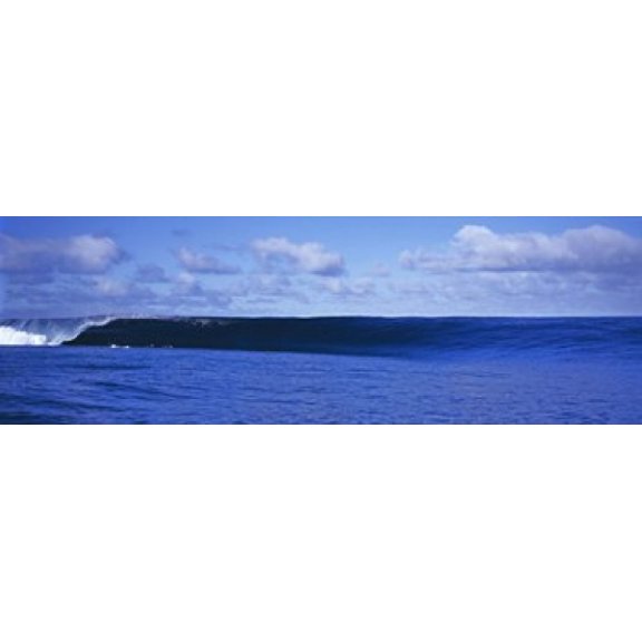 Waves splashing in the sea Canvas Art - Panoramic Images (36 x 12)