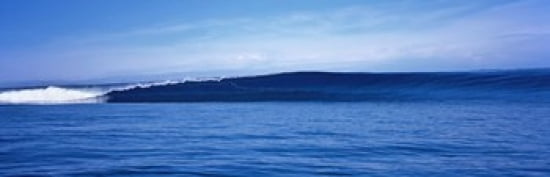 Waves splashing in the sea Canvas Art - Panoramic Images (36 x 12)