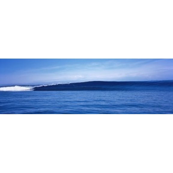 Waves splashing in the sea Canvas Art - Panoramic Images (36 x 12)