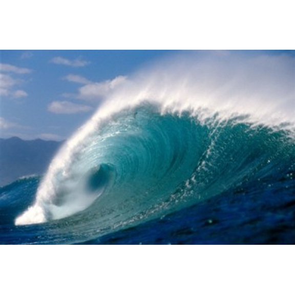 Waves splashing in the sea Canvas Art - Panoramic Images (42 x 28)
