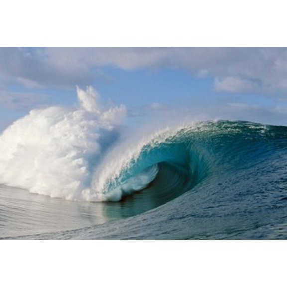 Waves splashing in the sea Canvas Art - Panoramic Images (42 x 29)