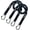 ORCA BLACK, variant on WavesRx DockingPal™ - Premium Bungee Dock Line 3 ft (2PK) | Elastic Docking Rope with Stainless Steel Carabiners Stretches from 3' to 5'