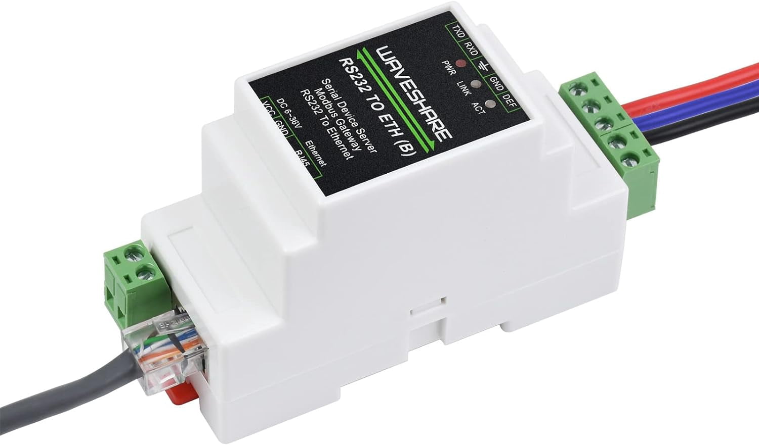 Waveshare Industrial Serial Server, RS232 to RJ45 Qatar | Ubuy