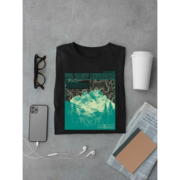 Wavey Rocky Mountains T-shirt Men's -SelectDesign