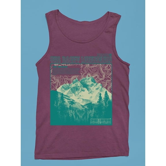 Wavey Rocky Mountains Tank Top Men's -SelectDesign