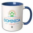 thumbnail image 1 of Wavine Cyrique, Dominica Caribbean paradise text, decorative images 11oz Two-Tone Blue Mug mug-304032-6, 1 of 3