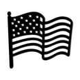 thumbnail image 1 of Waving American Flag Patriotic Metal Wall Sign Decorative Home Decor Wall Hanging Accent Sign MADE IN USA Indoor or Outdoor Patriot Sign Man Cave – 3 Sizes / 13 Colors, 1 of 6