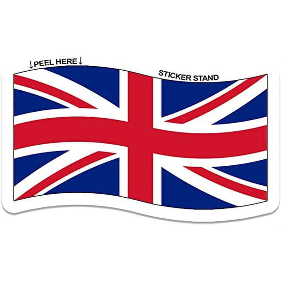 Waving British Union Jack Flag Sticker Decal - Walmart.com