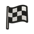 thumbnail image 1 of Waving Checkered Flag Applique Multi-Color Embroidered Iron-On Patch - 2.5 Inch Small, 1 of 5