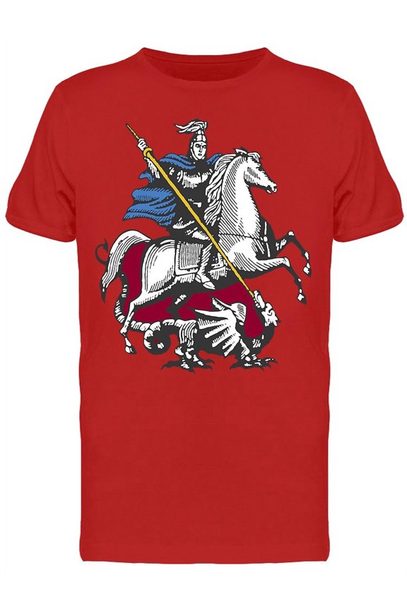 Waving Flag Of Moscow Knight T-Shirt Men -Image by Shutterstock, Male Large