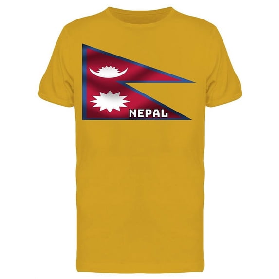 Waving Flag Of Nepal T-Shirt Men -Image by Shutterstock, Male XX-Large