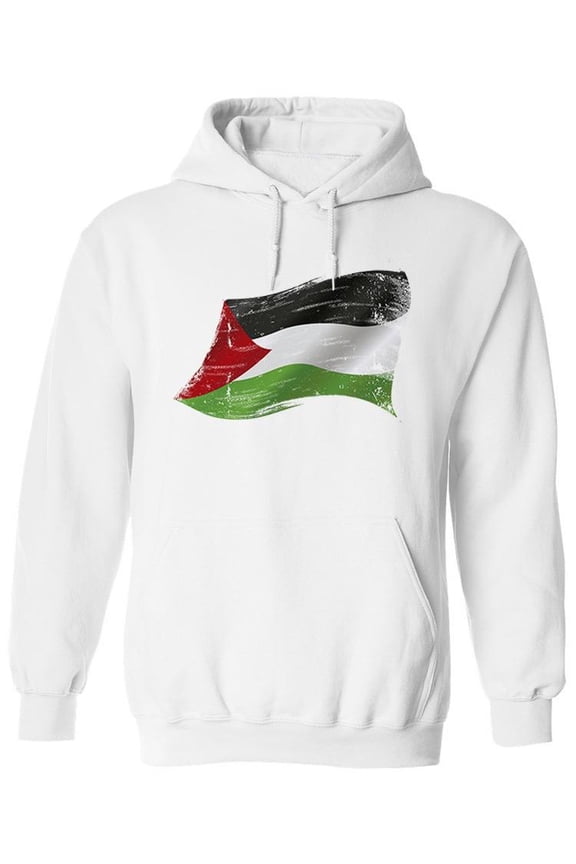 Waving Flag Of Palestine Hoodie Men -Image by Shutterstock, Male Large
