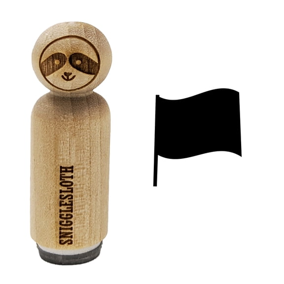Waving Flag Solid Rubber Stamp for Scrapbooking Crafting Stamping - Mini 1/2 Inch