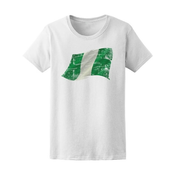 Waving Nigerian Grunge Flag T-Shirt Men -Image by Shutterstock, Male 3X-Large