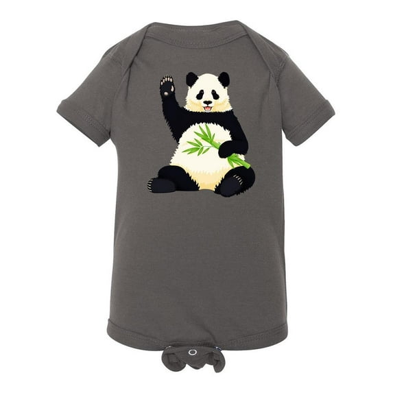 Waving Panda With Bamboo Bodysuit Infant -Image by Shutterstock, 18 Months