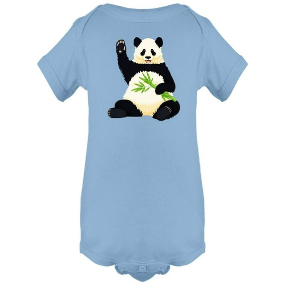 Waving Panda With Bamboo Bodysuit Infant -Image by Shutterstock, 24 Months