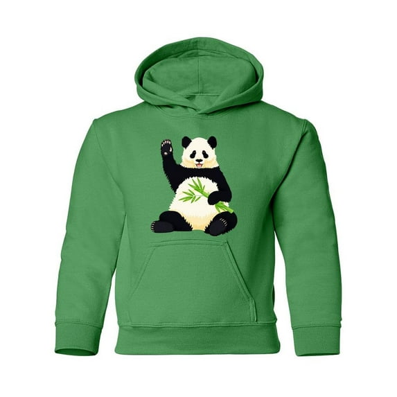 Waving Panda With Bamboo Hoodie Juniors -Image by Shutterstock, Small