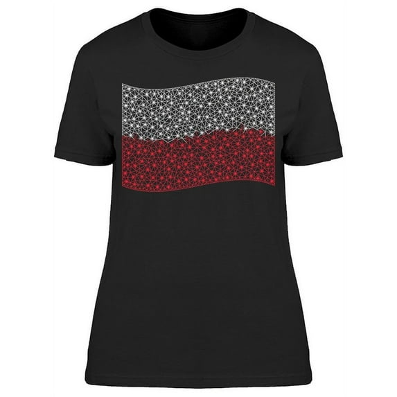 Waving Poland Flag T-Shirt Women -Image by Shutterstock, Female 3X-Large