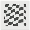 thumbnail image 1 of Waving Racing Checkered Flag Pattern DIY Cookie Wall Craft Stencil - 9.0 Inch, 1 of 5