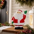 thumbnail image 1 of Waving Santa Claus Resin Figurine, 6in, Classic Christmas Santa Tabletop Statue with Green Mittens, Lovely Holiday Ornament for Porch Mantel Indoor Home Christmas Layout, 1 of 7