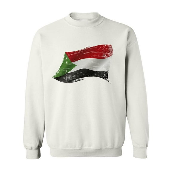 Waving Sudan Flag Sweatshirt Men -Image by Shutterstock, Male 3X-Large