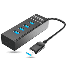 Wavlink 4-Port USB 3.0 Hub, High Speed Data Transfer Rate up to 5Gbps, Portable Data Hub for PC, Laptop, MacBook, Tablet, UltraBook