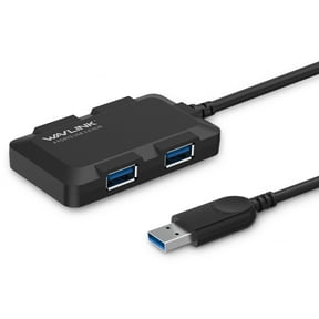 Wavlink 4-Port USB 3.0 Hub, High Speed Data Transfer Rate up to 5Gbps, Portable Data Hub for PC, Laptop, MacBook, Tablet