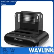 Wavlink Dual Bay External Hard Drive Docking Station, USB 3.0 to SATA I/II/III for 2.5 or 3.5in HDD, SSD with Offline Clone Function, supports UASP SATA 5Gbps[ 2x16TB Support]