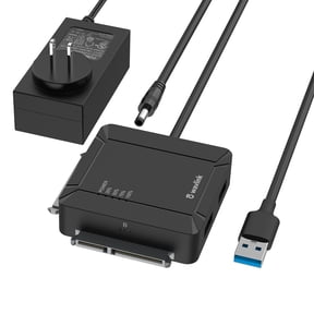 Wavlink USB 3.0 to Dual SATA Adapter 18TB x2 Support, Offline Cloning, 5Gbps Speed, 2 USB Ports for Fast Charging Plug & Play for HDD/SSD (2.5"/3.5")
