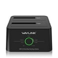 thumbnail image 1 of Wavlink USB 3.0 to SATA (5Gbps) Dual-Bay Hard Drive Docking Station For 2.5 inch/3.5 Inch HDD,SSD Support Offline Clone / Backup /UASP Functions [8TBx2 ]-Black, 1 of 10