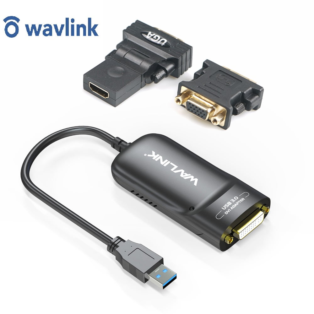 Wavlink USB to DVI Adapter, HD External Video Card for Laptop