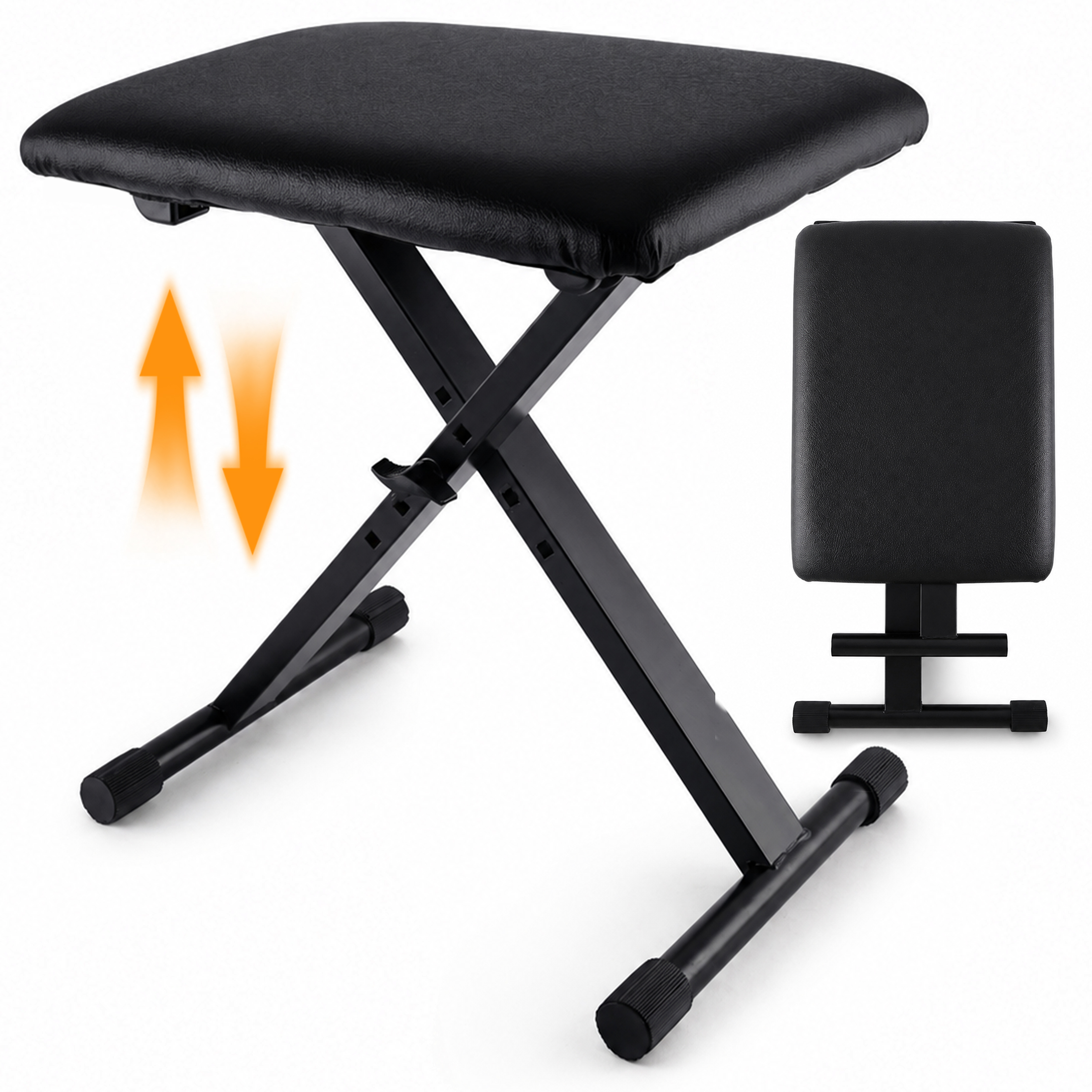 Wavraging Keyboard Bench Adjustable Piano Stool Padded Cushion X Style Foldable Keyboard Chair 4 Position Height Adjustment Portable Music Bench Pian: What to Know Before You Buy